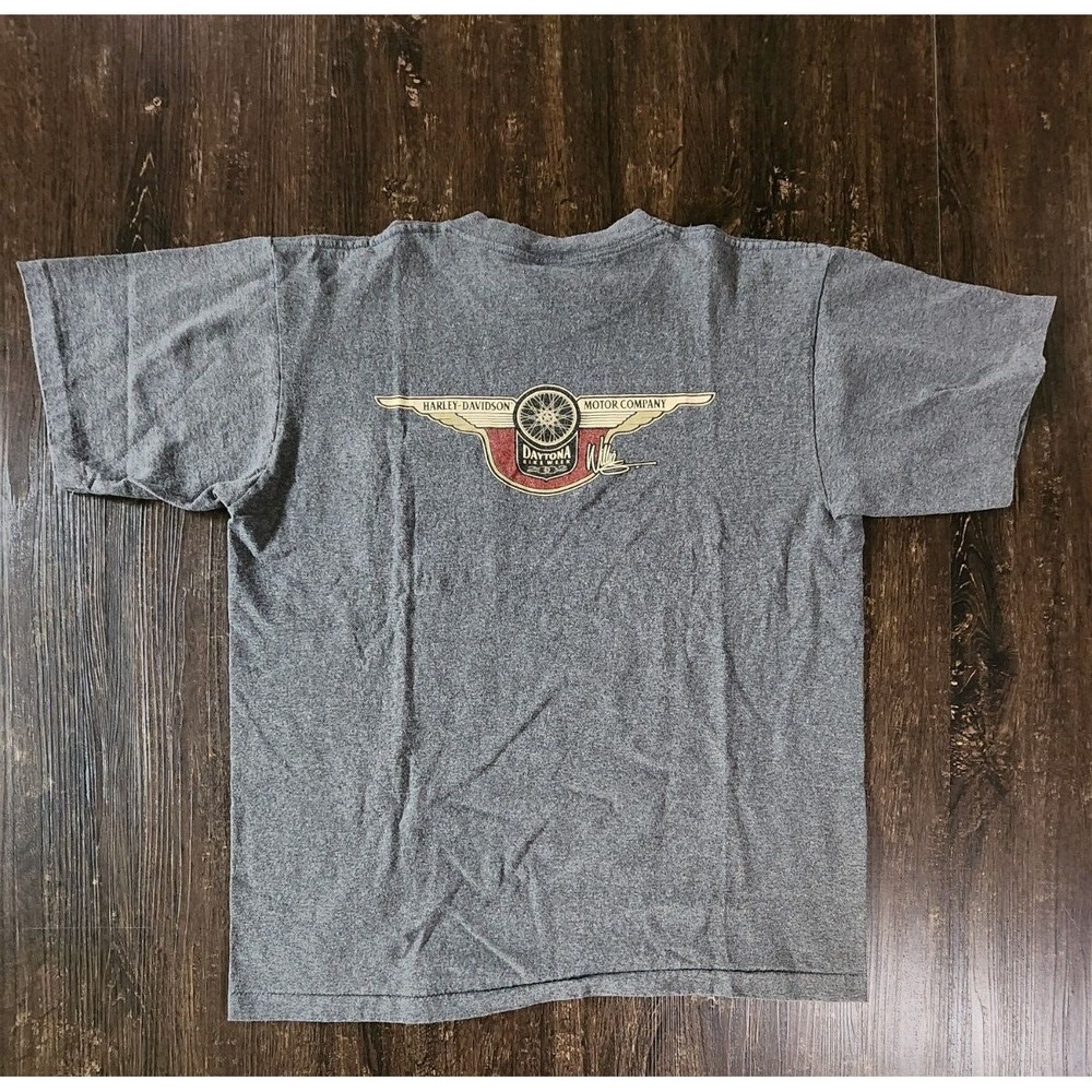 Harley Davidson T Shirt Daytona Bike Week 2002‎ Pocket Mens L Vintage Willie - Picture 4 of 5